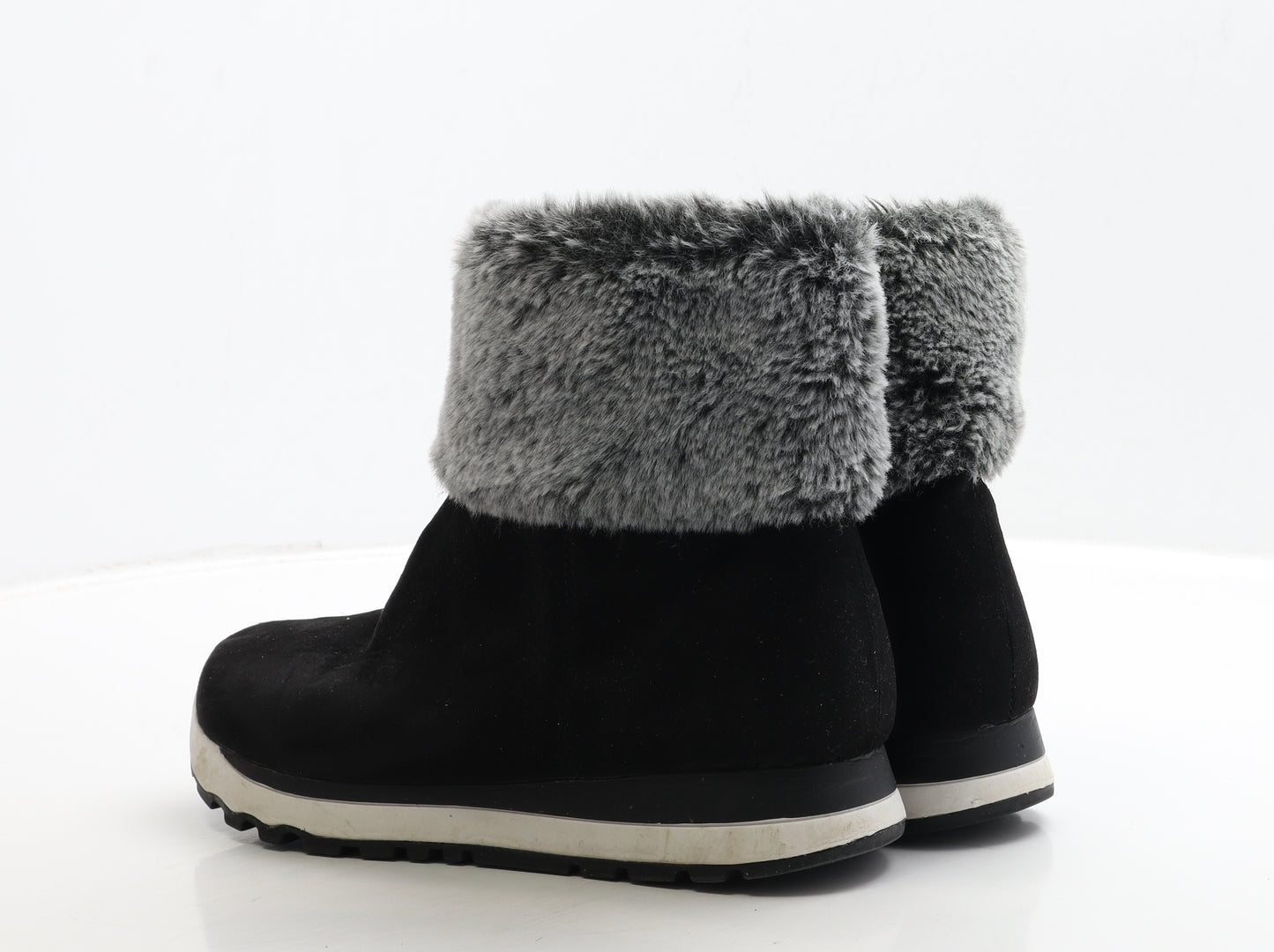 DKNY Womens Black Suede Shearling Style Boot UK 7 40