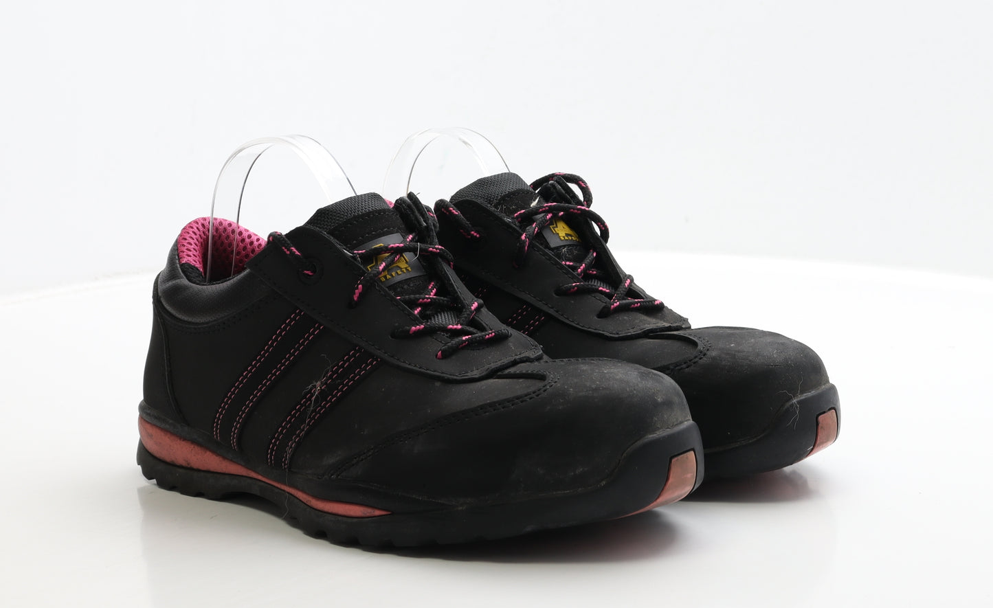 Amblers Safety Womens Black Polyester Boat Shoe Flat UK 8 42