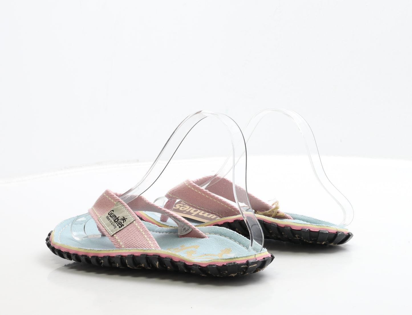 Gumbies Womens Pink Fabric Thong Sandal UK 6 39
