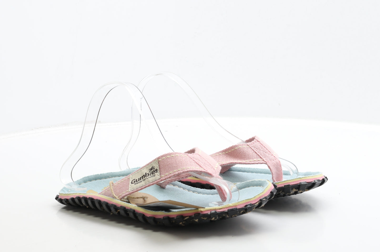Gumbies Womens Pink Fabric Thong Sandal UK 6 39