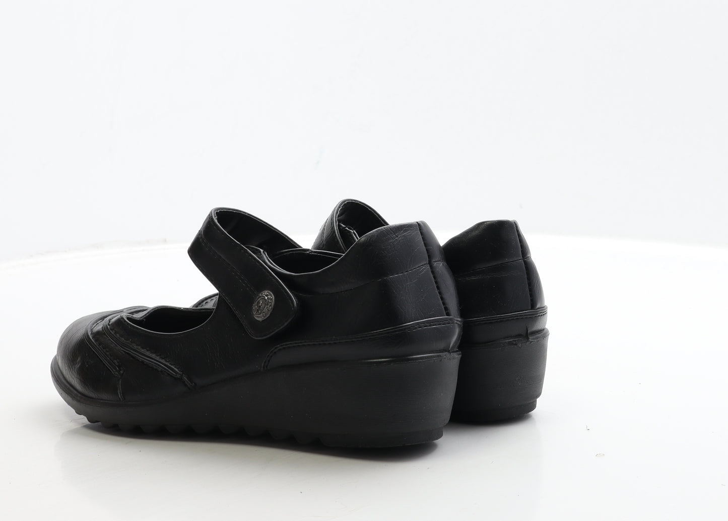 Cushion Walk Womens Black Leather Slip On Casual UK 6 39