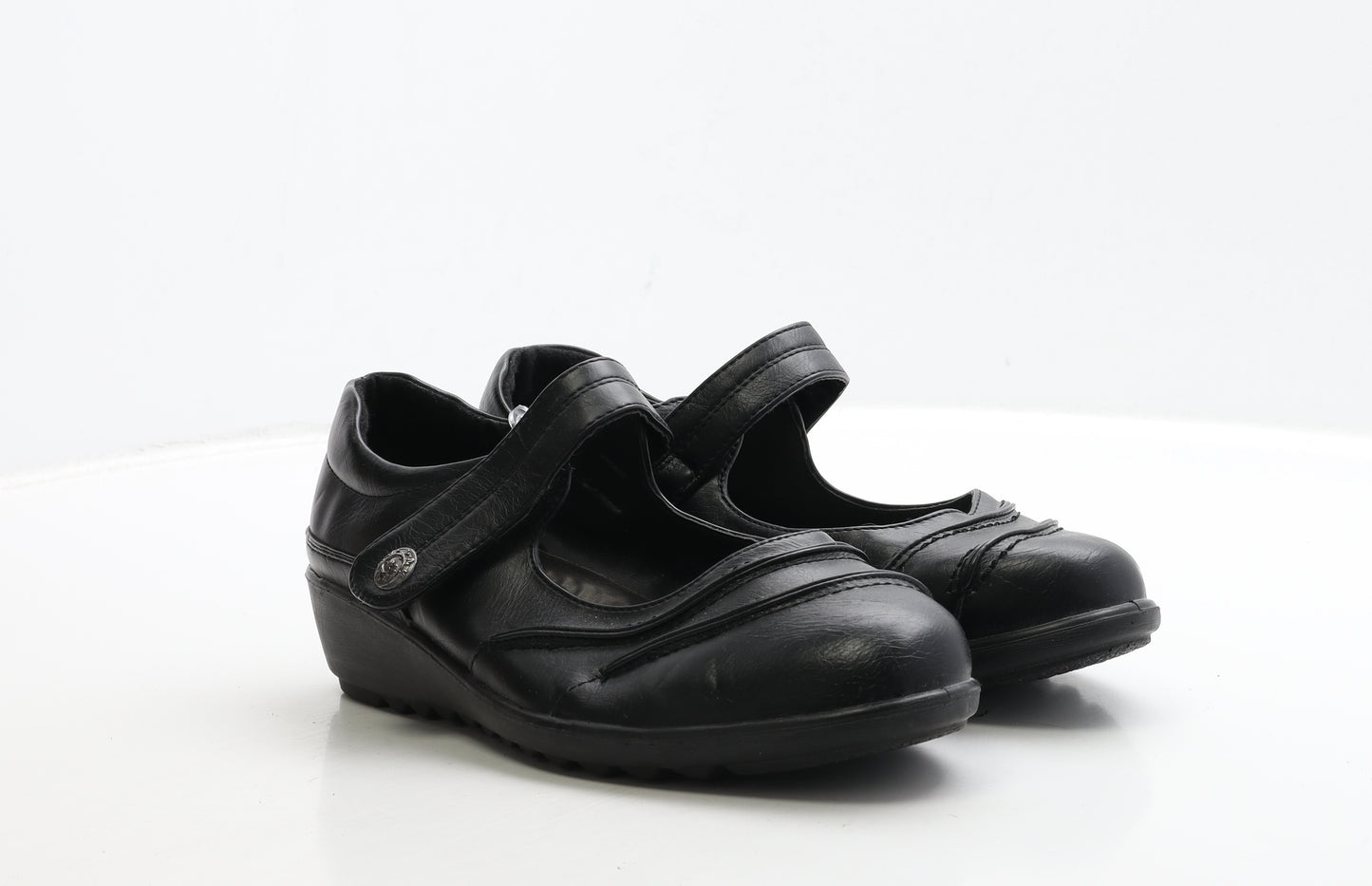 Cushion Walk Womens Black Leather Slip On Casual UK 6 39
