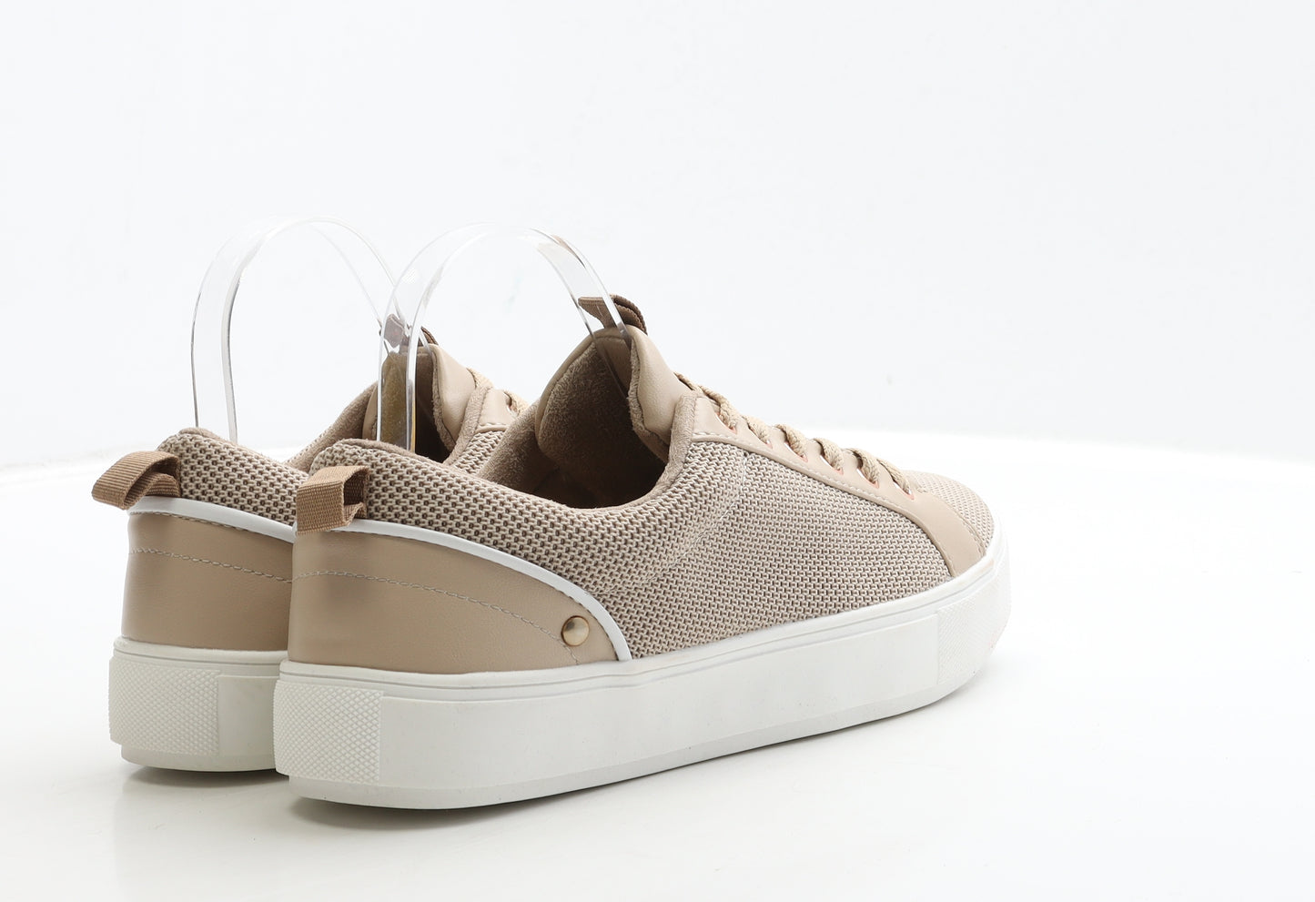 Matalan Womens Beige Polyester Trainer UK 6 39