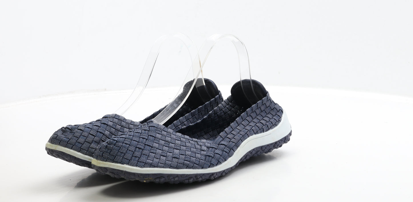 Pavers Womens Blue Polyester Loafer Flat UK 7 40