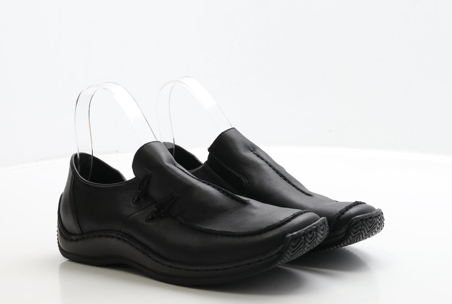 Rieker Womens Black Leather Loafer Flat UK 7 40