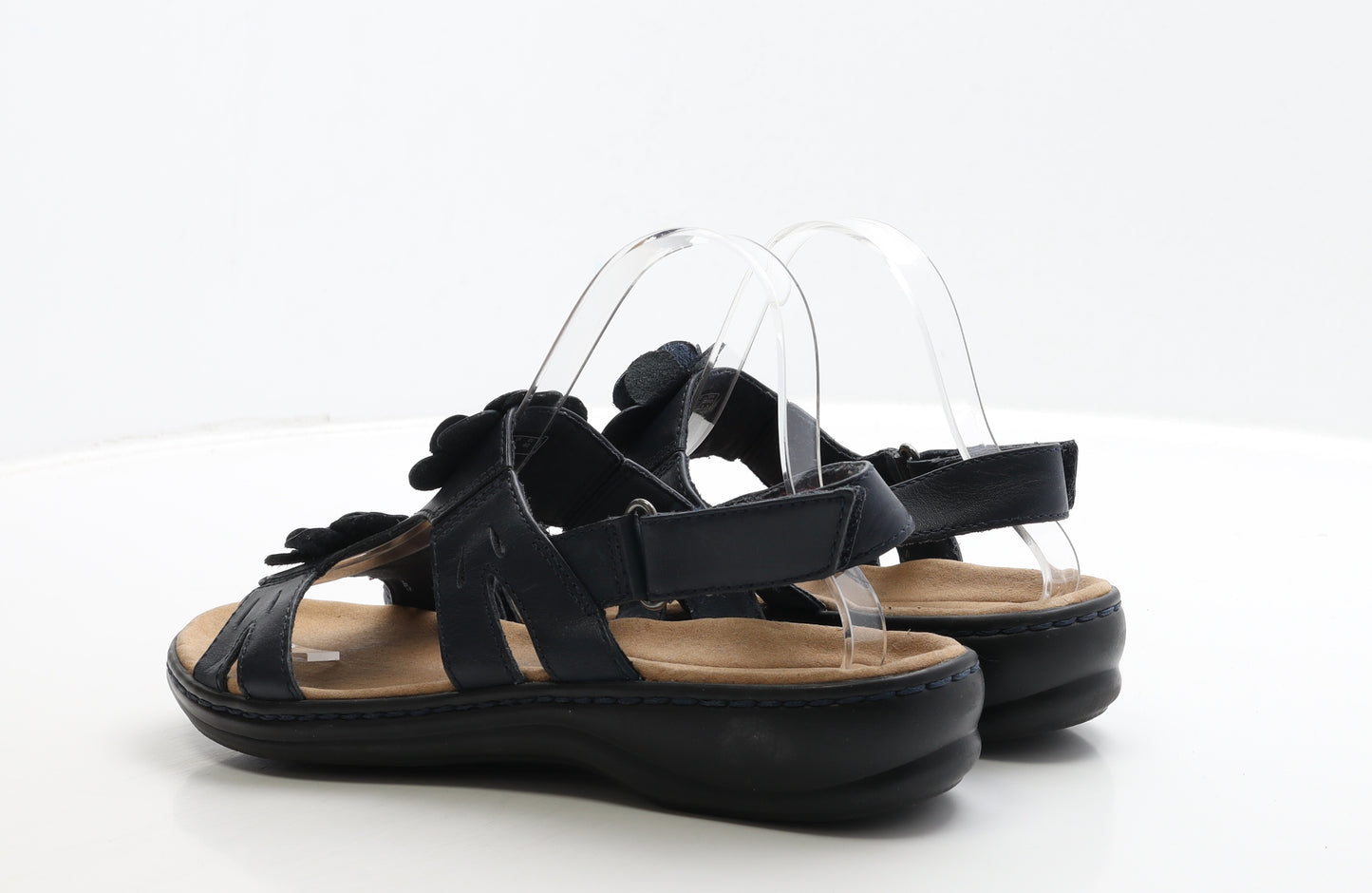 Clarks Womens Blue Leather Slingback Sandal UK 6.5 40