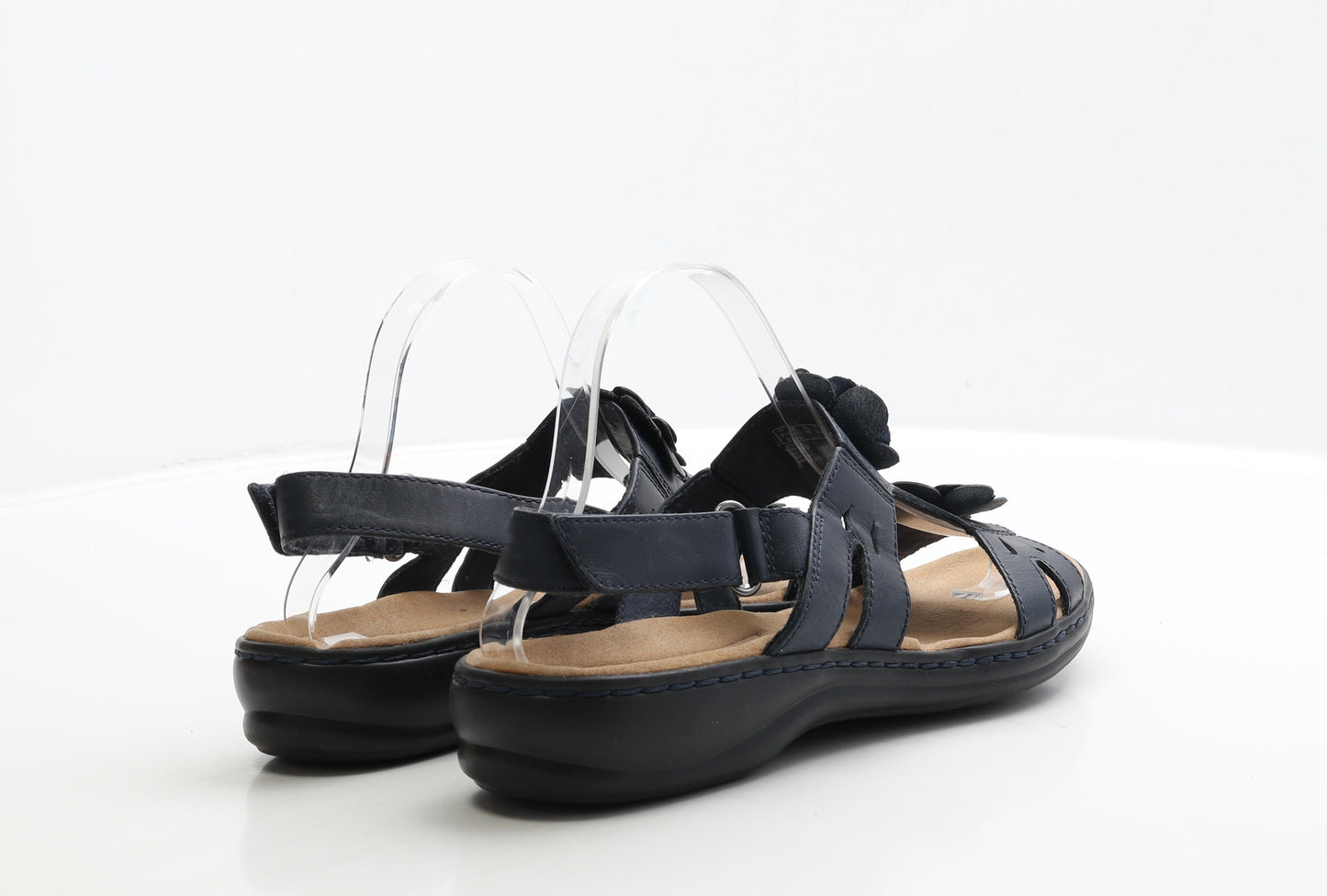 Clarks Womens Blue Leather Slingback Sandal UK 6.5 40