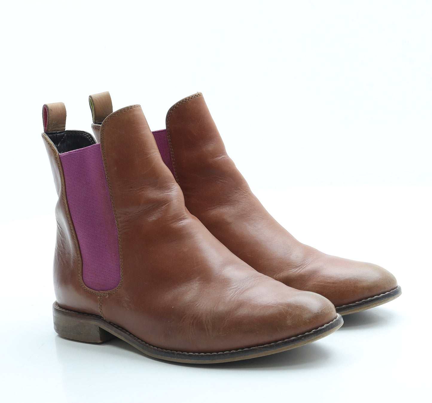 Joules Womens Brown Leather Chelsea Boot UK 3 36
