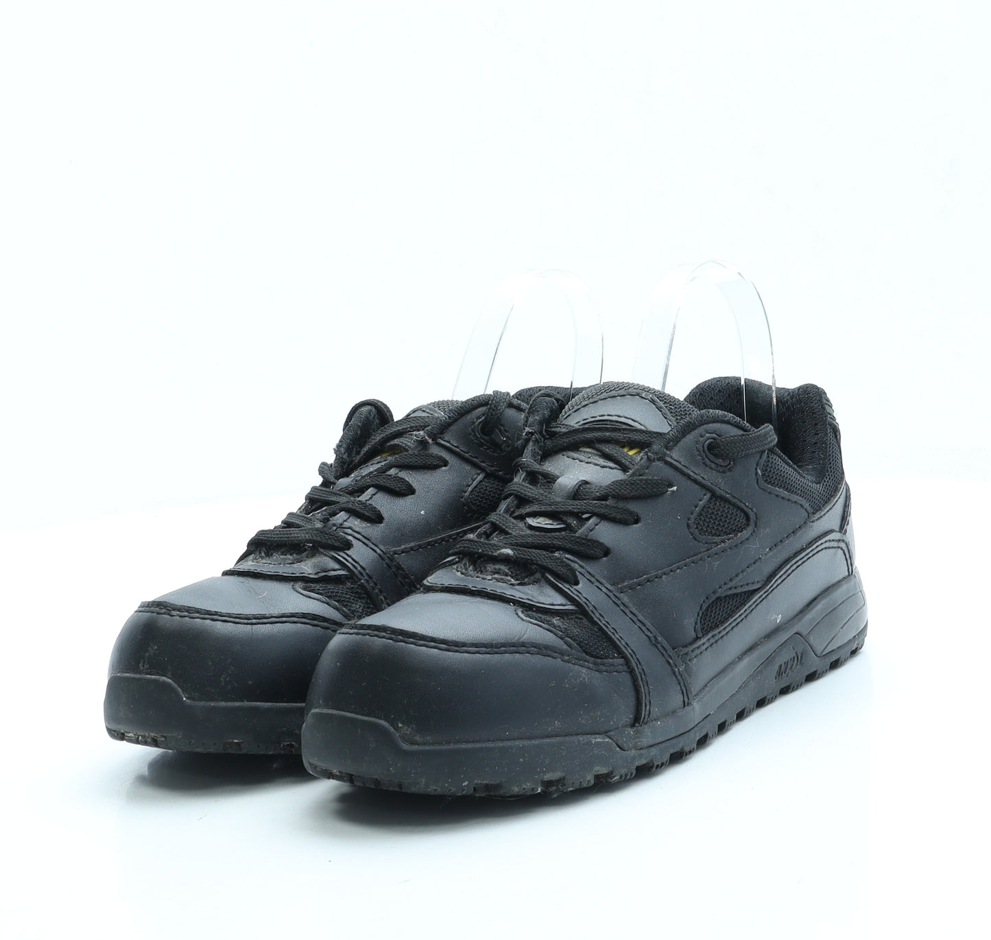 Anvil Womens Black Leather Trainer UK 6 40