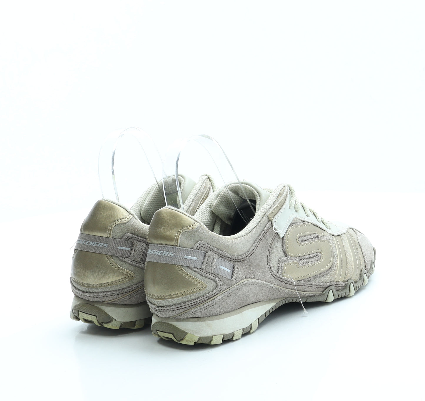 Skechers Womens Gold Polyester Trainer UK 6 39