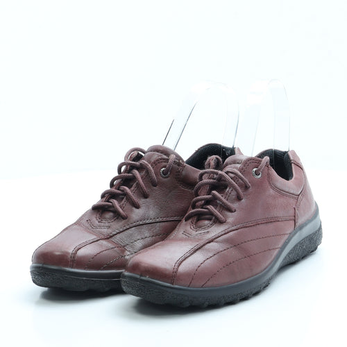 Hotter Womens Red Leather Trainer UK 3 36