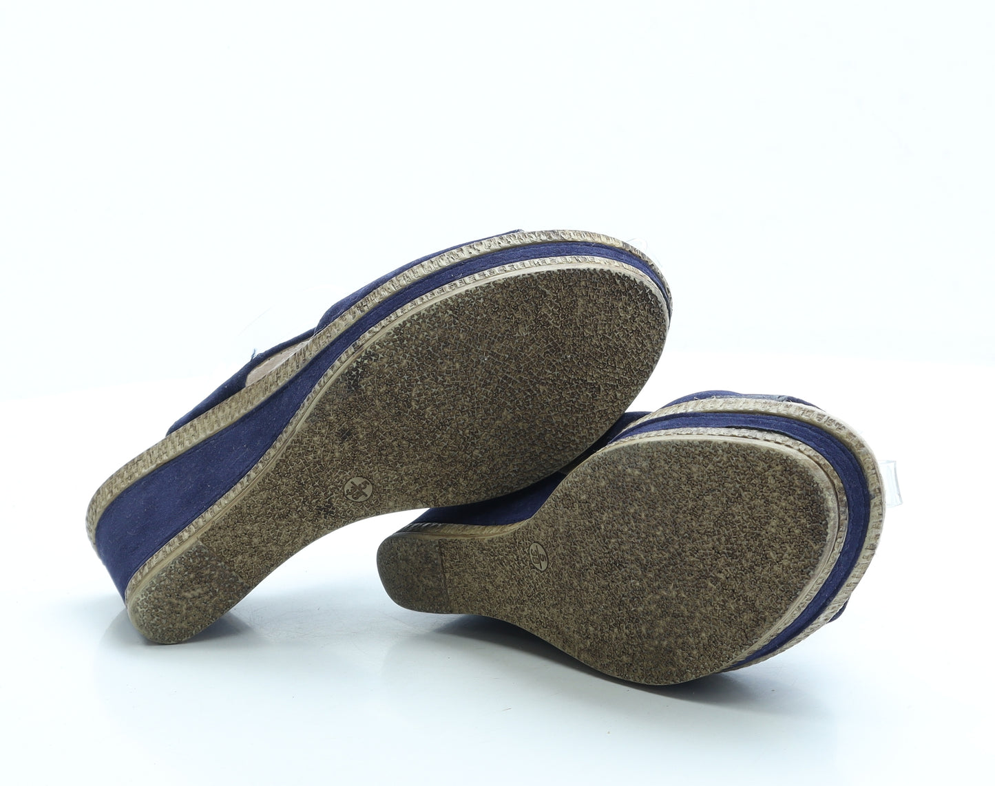 Cushion Walk Womens Blue Suede Platform Heel UK 5 38