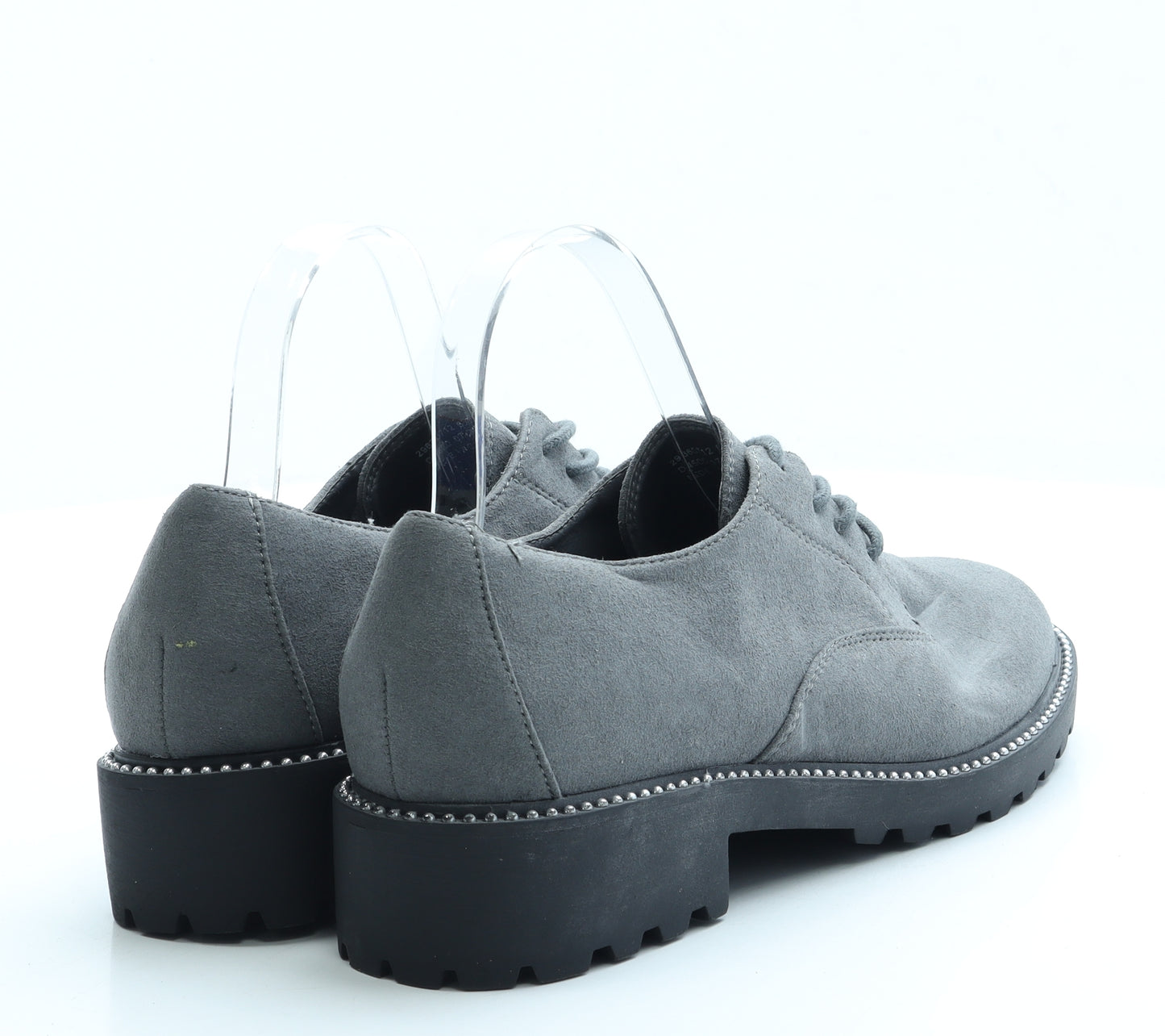 NEXT Womens Grey Suede Flat UK 6.5 40 - Brogue