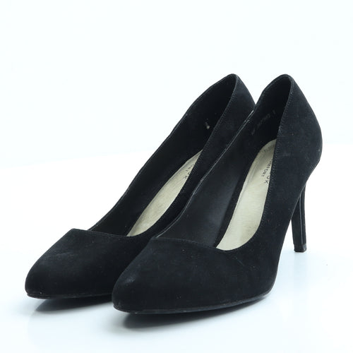 New Look Womens Black Suede Court Heel UK 6 39