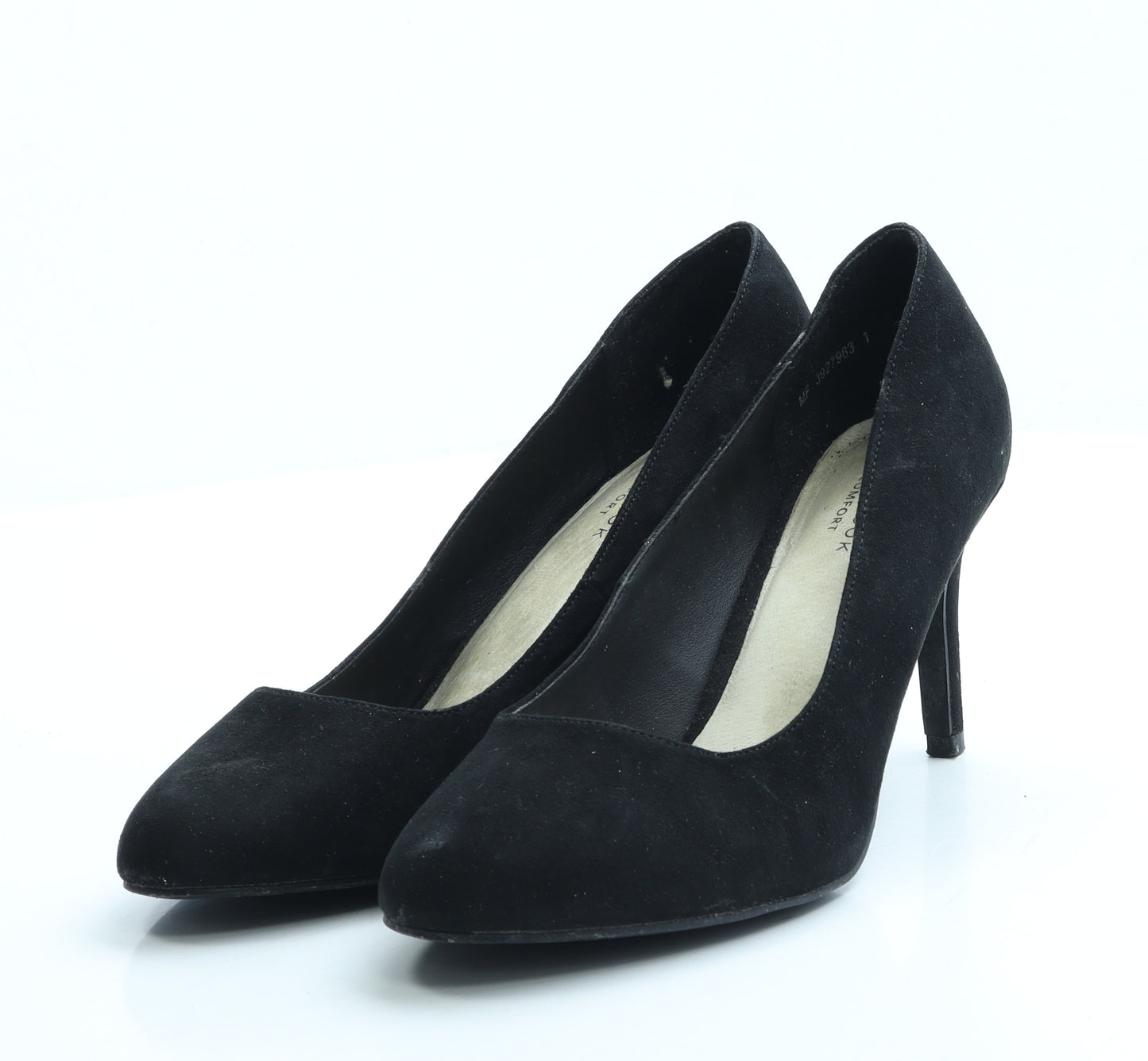 New Look Womens Black Suede Court Heel UK 6 39