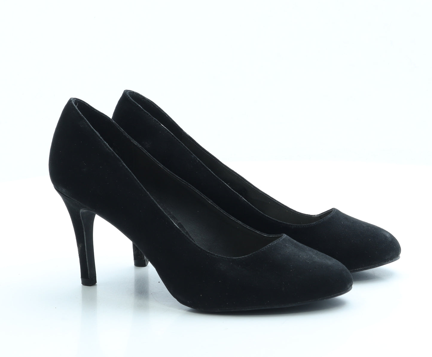 New Look Womens Black Suede Court Heel UK 6 39
