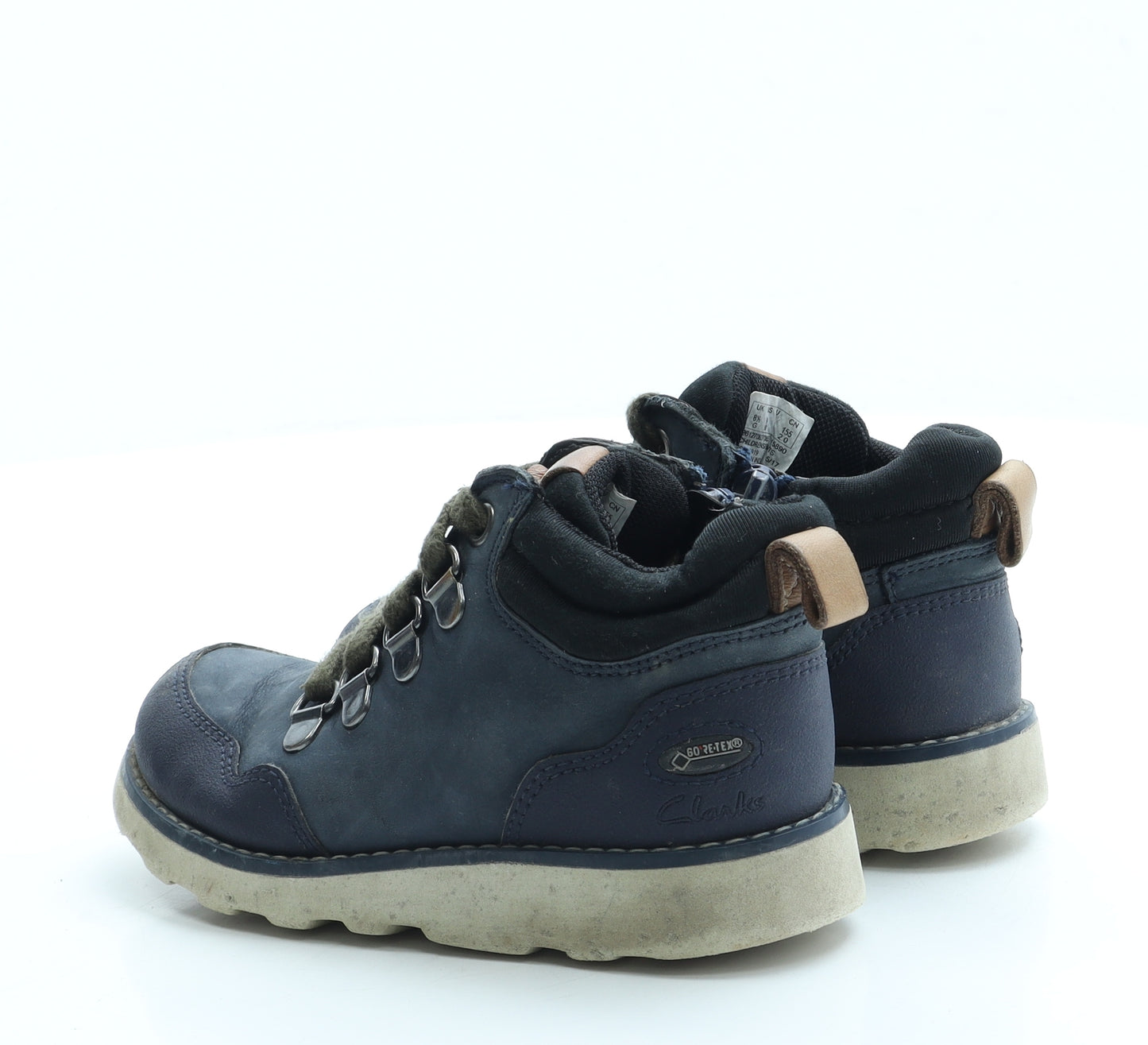 Clarks Boys Blue Polyester Combat Boot UK 8.5