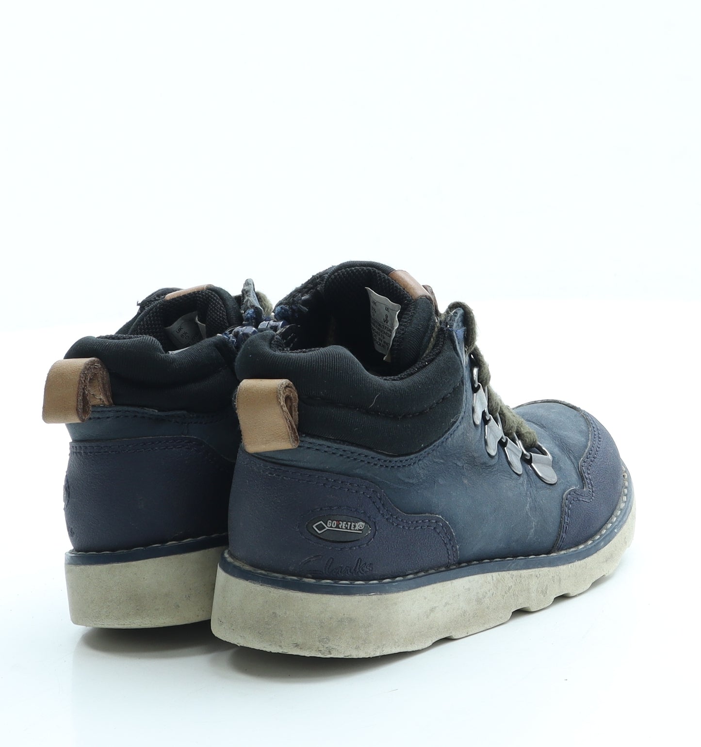 Clarks Boys Blue Polyester Combat Boot UK 8.5