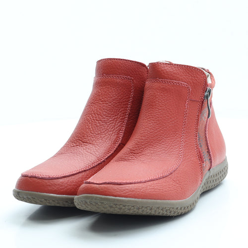Damart Womens Orange Leather Chelsea Boot UK 6 39