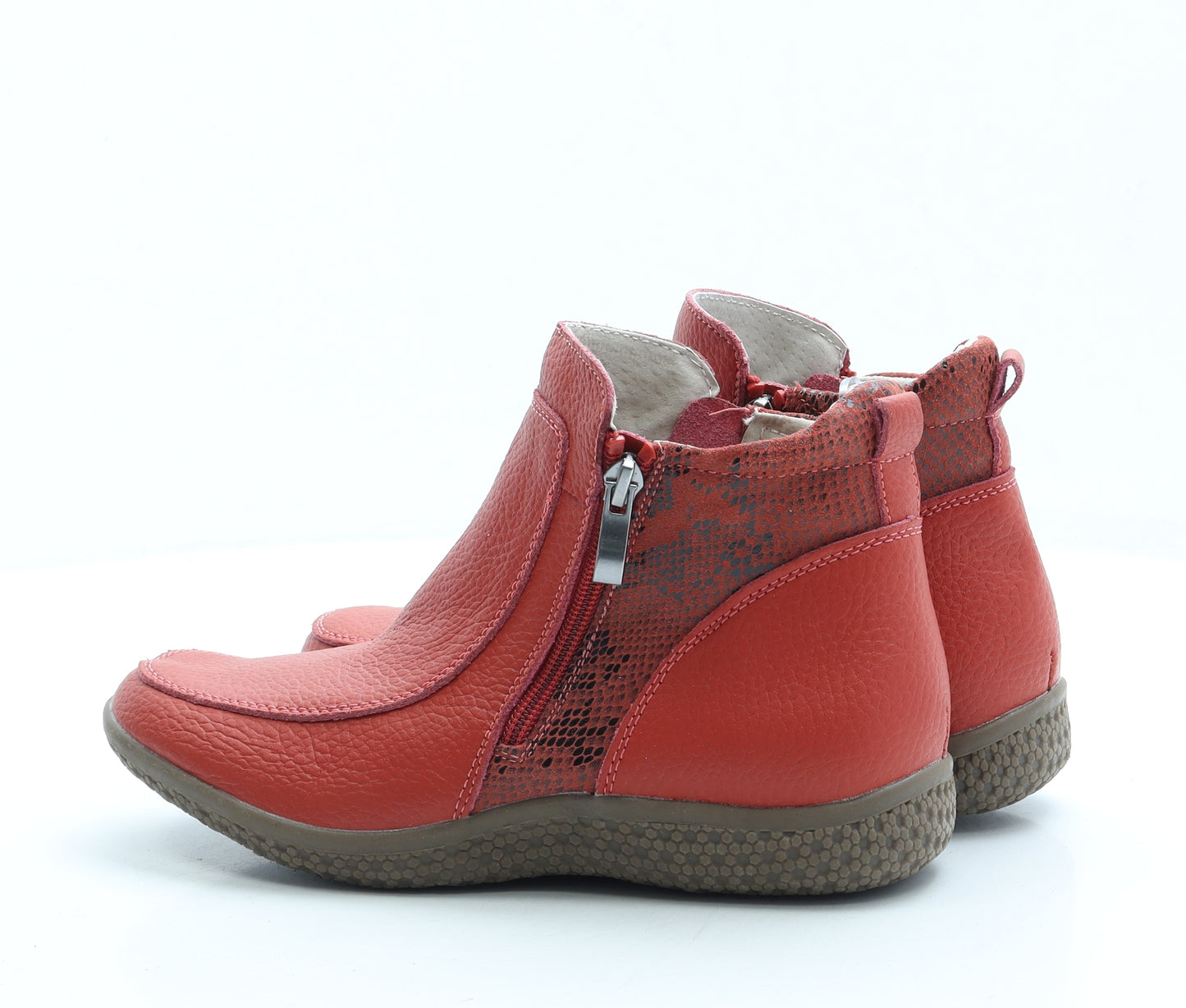 Damart Womens Orange Leather Chelsea Boot UK 6 39