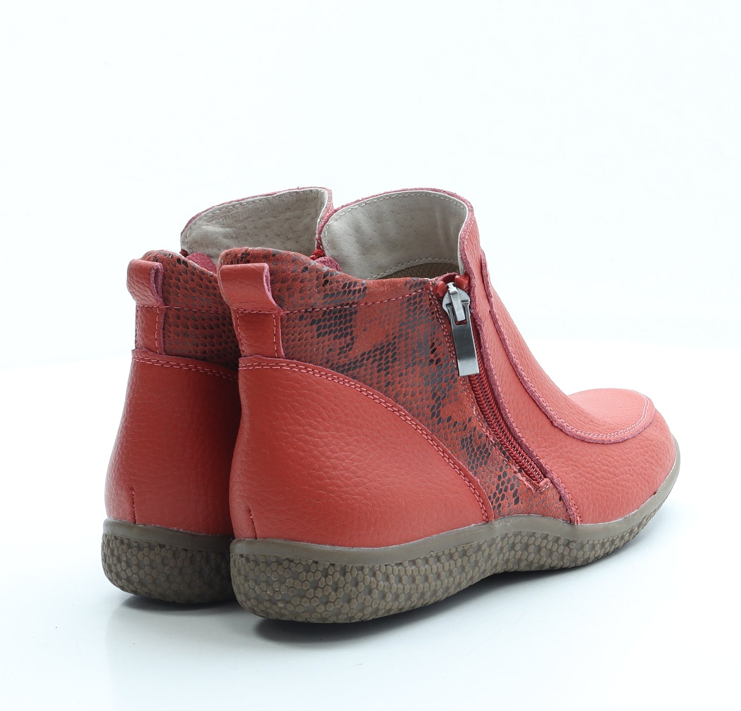 Damart Womens Orange Leather Chelsea Boot UK 6 39