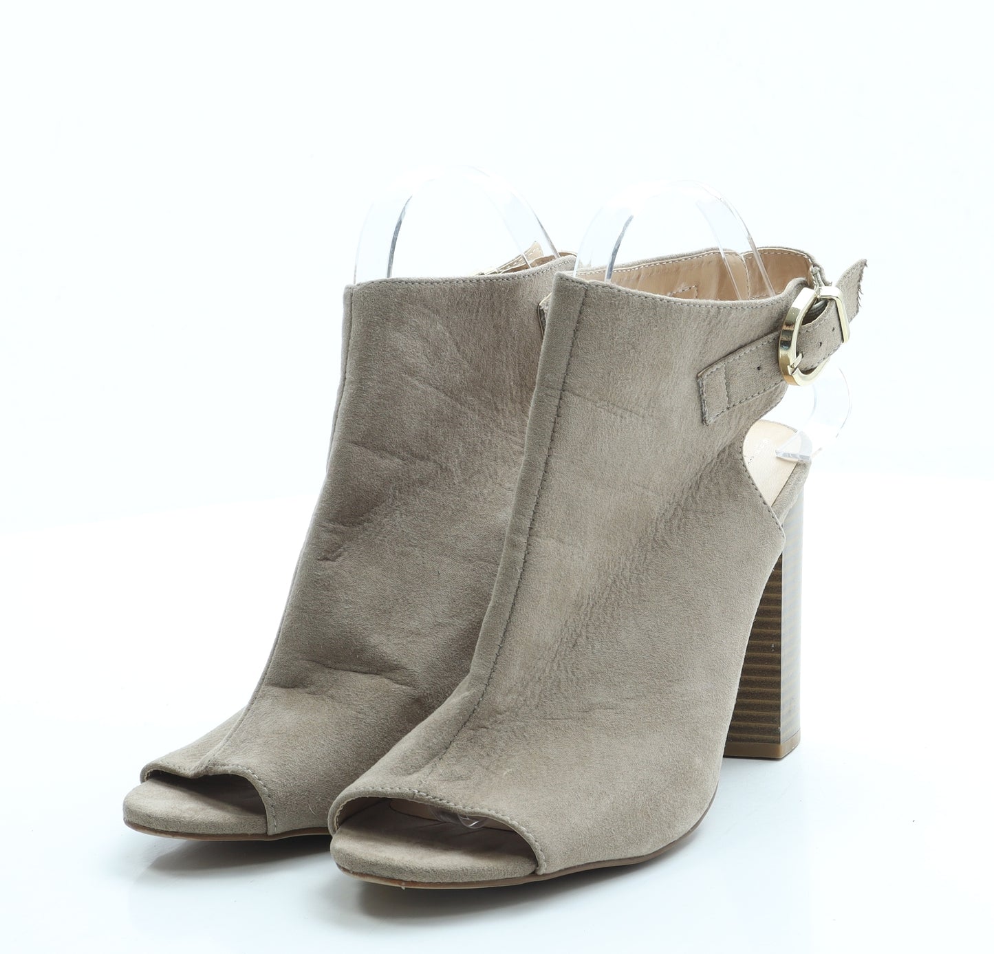 Primark Womens Beige Suede Slingback Heel UK 6 39