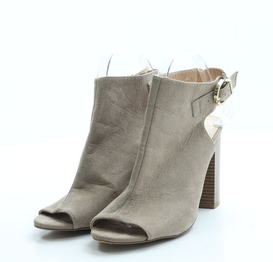 Primark Womens Beige Suede Slingback Heel UK 6 39