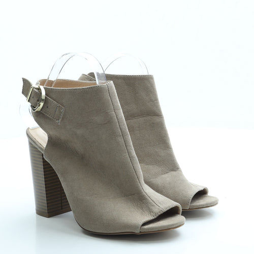 Primark Womens Beige Suede Slingback Heel UK 6 39