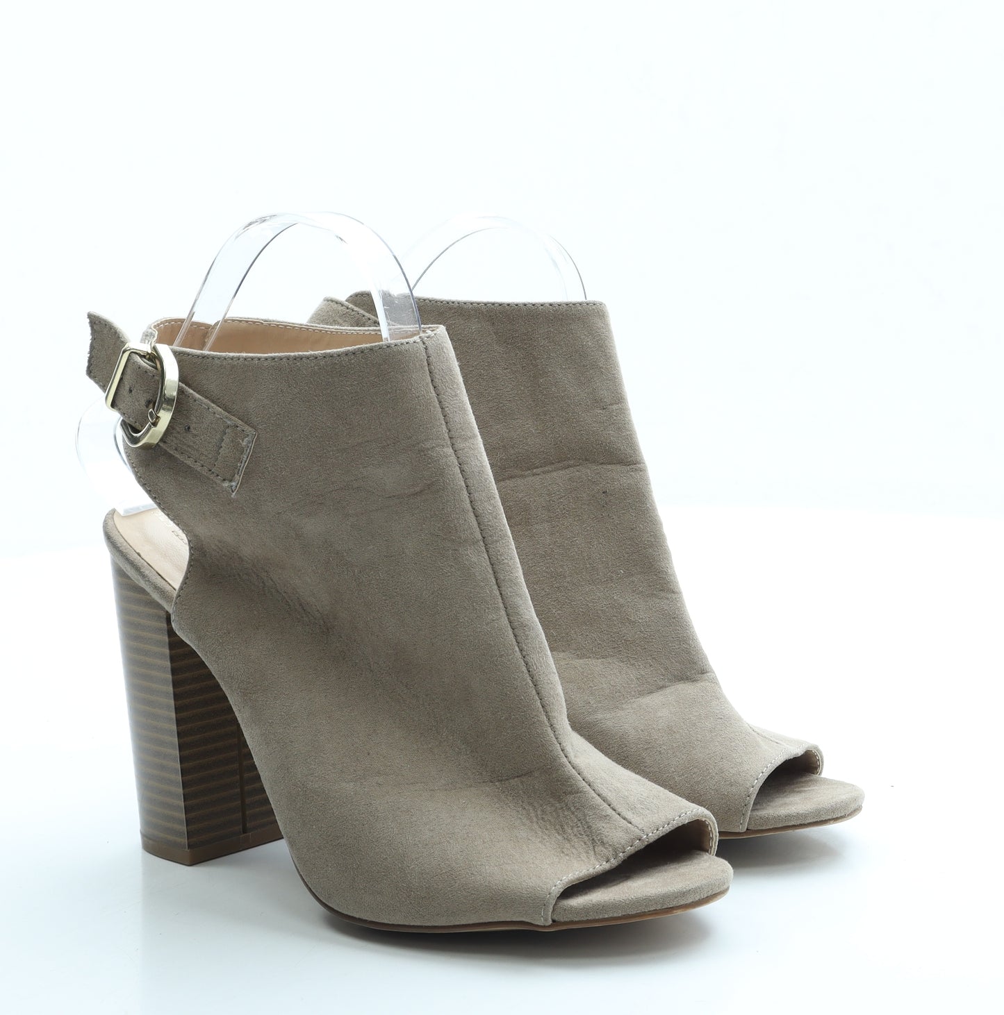 Primark Womens Beige Suede Slingback Heel UK 6 39