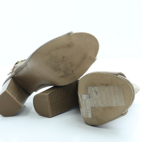 Primark Womens Beige Suede Slingback Heel UK 6 39