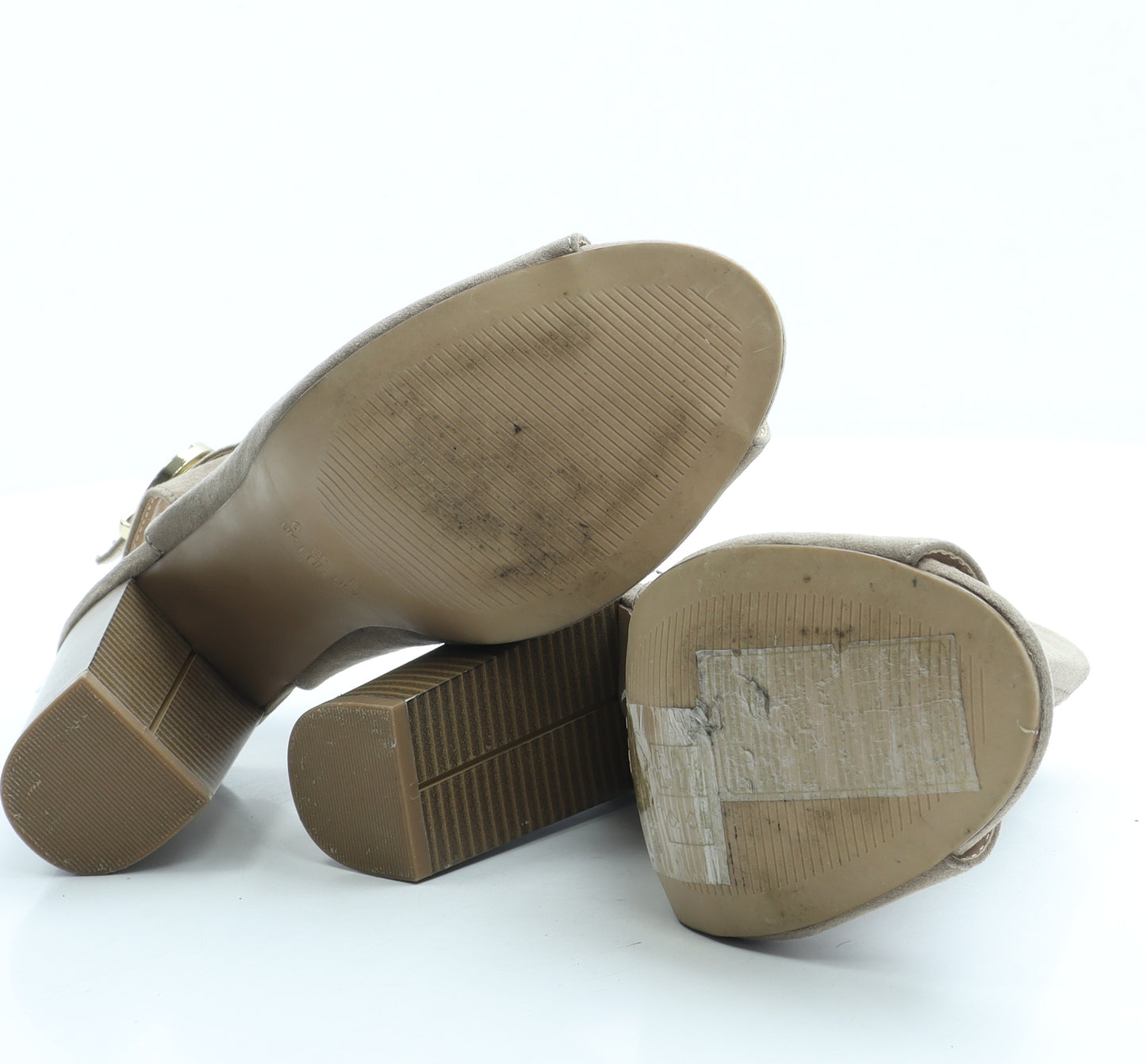 Primark Womens Beige Suede Slingback Heel UK 6 39