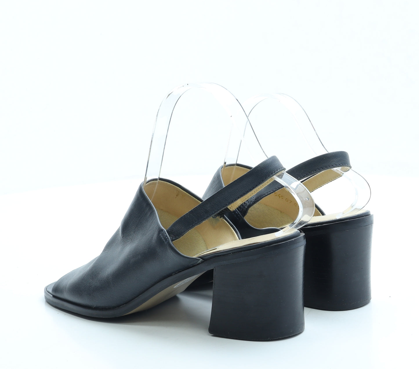 Saxone Womens Blue Leather Mule Heel UK 6 39