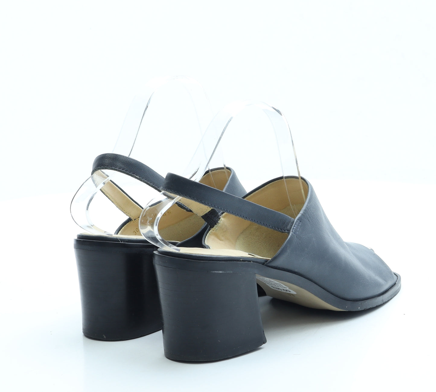 Saxone Womens Blue Leather Mule Heel UK 6 39