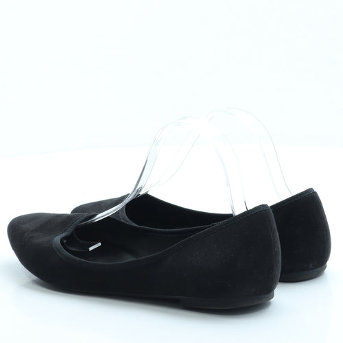 H&M Womens Black Suede Flat UK 7 40