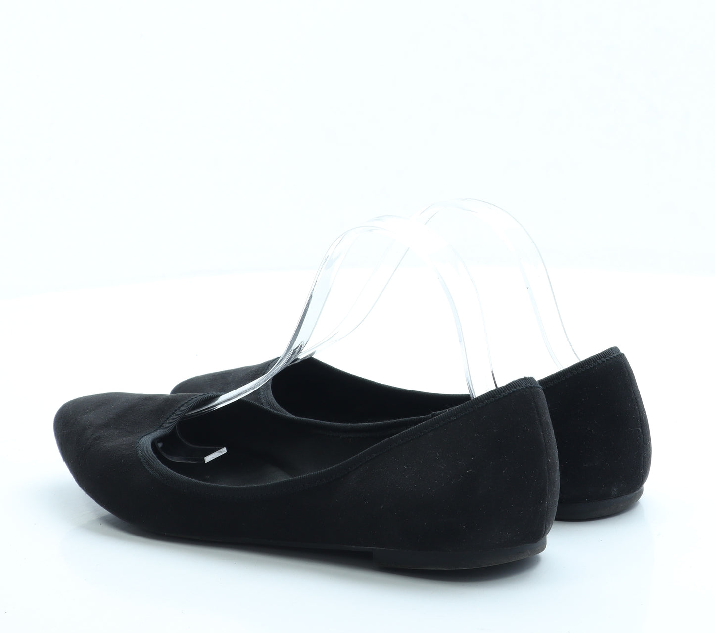 H&M Womens Black Suede Flat UK 7 40