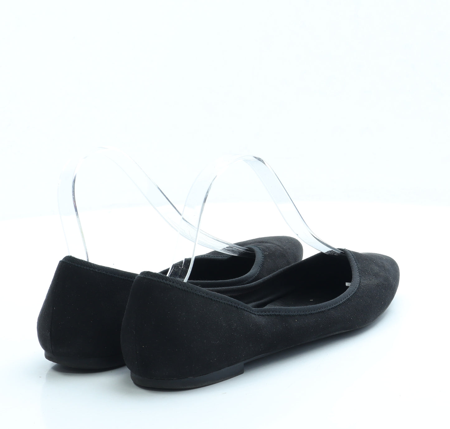 H&M Womens Black Suede Flat UK 7 40