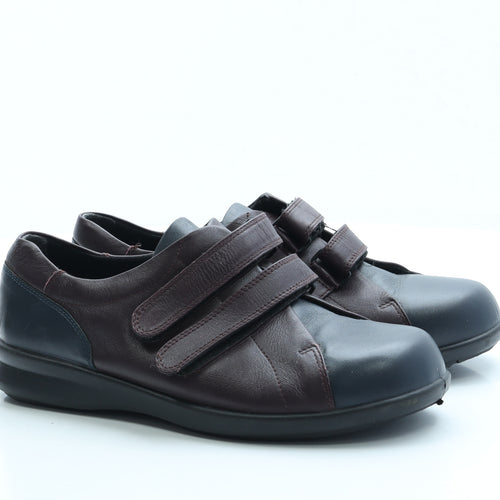 Easy B Mens Red Leather Trainer UK 7