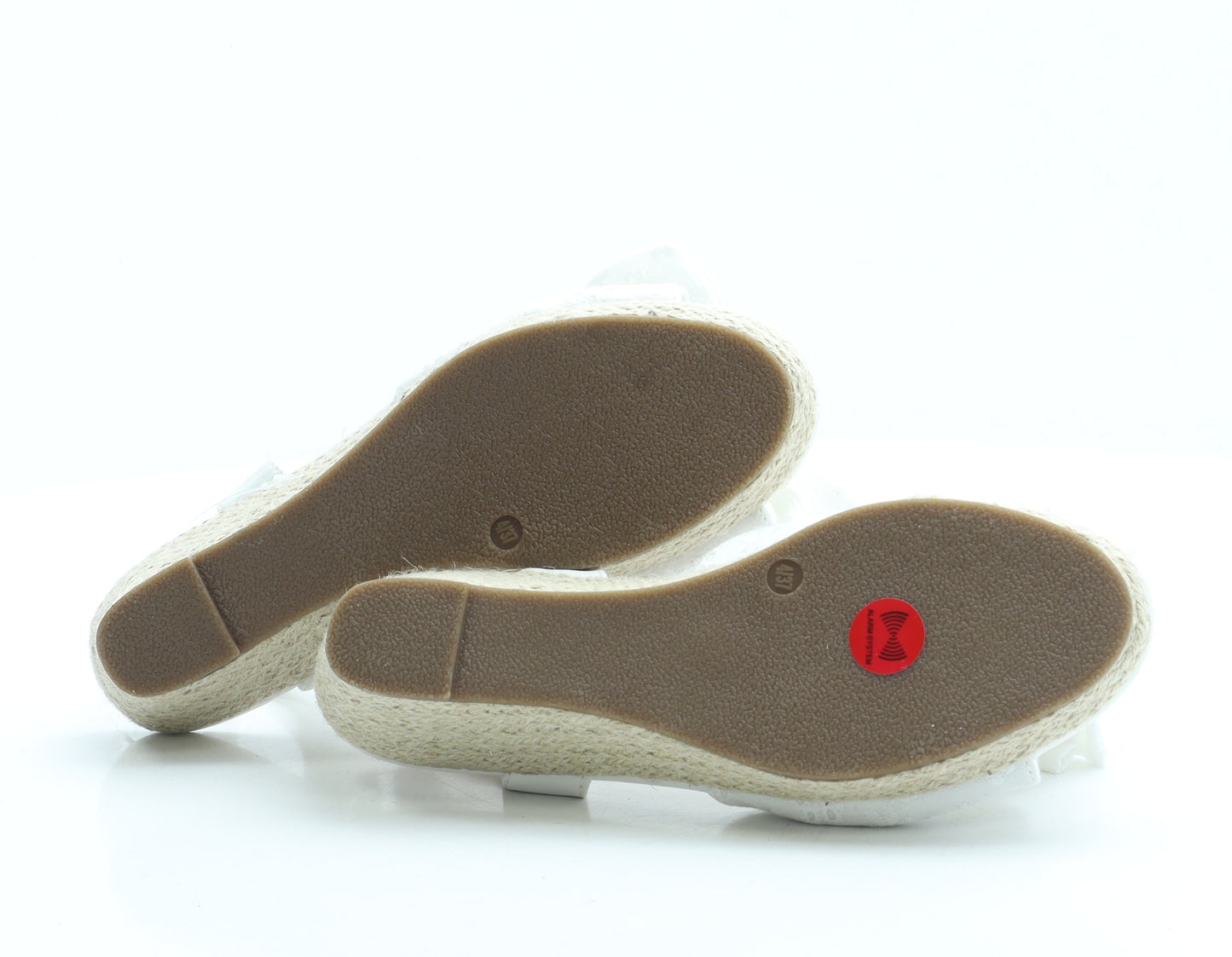 Matalan Girls White Polyester Espadrille Heel UK 4 37