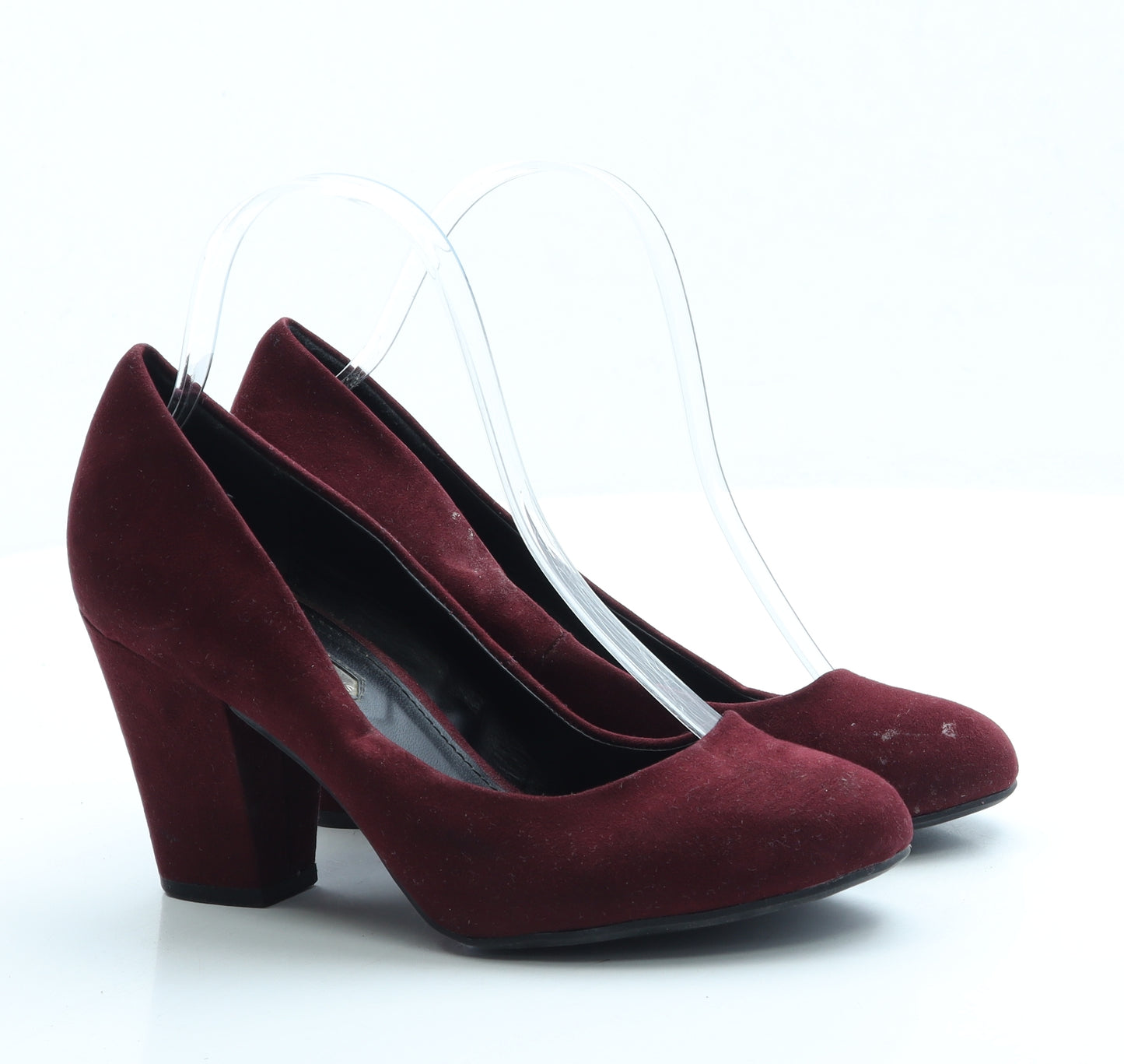 Dorothy Perkins Womens Red Suede Court Heel UK 4