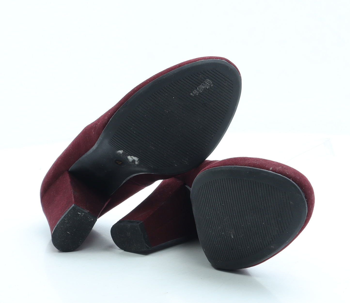 Dorothy Perkins Womens Red Suede Court Heel UK 4