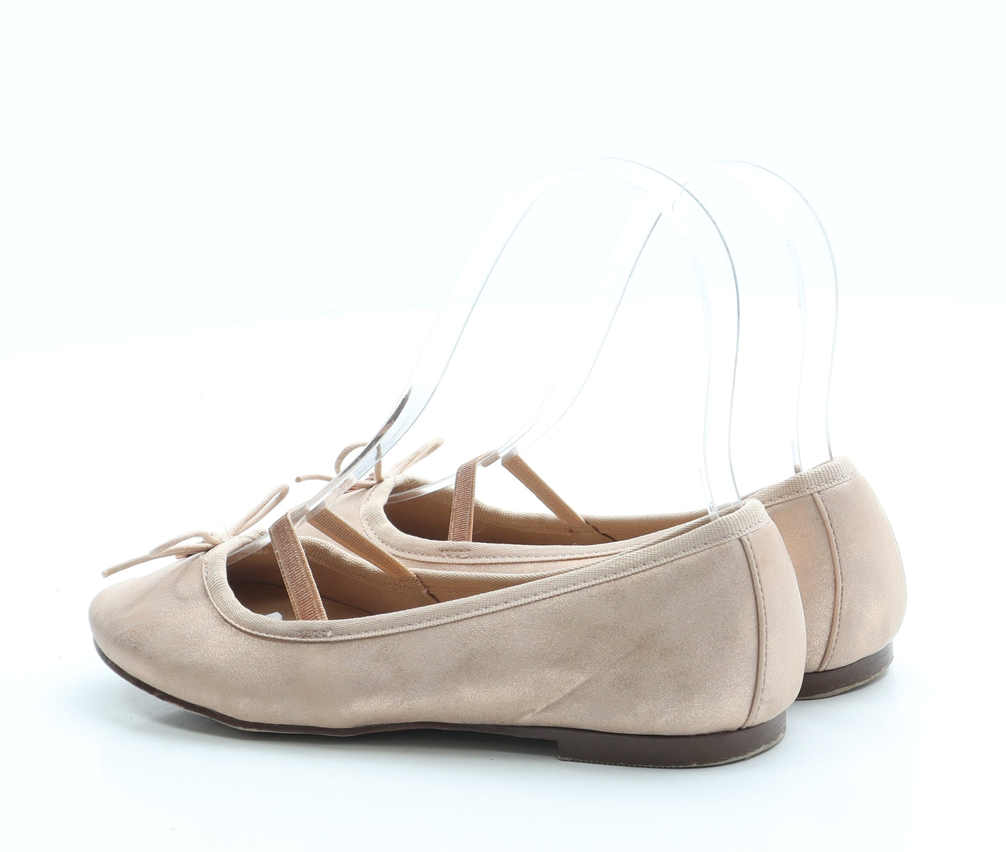 NEXT Girls Pink Leather Ballet Flat UK 13