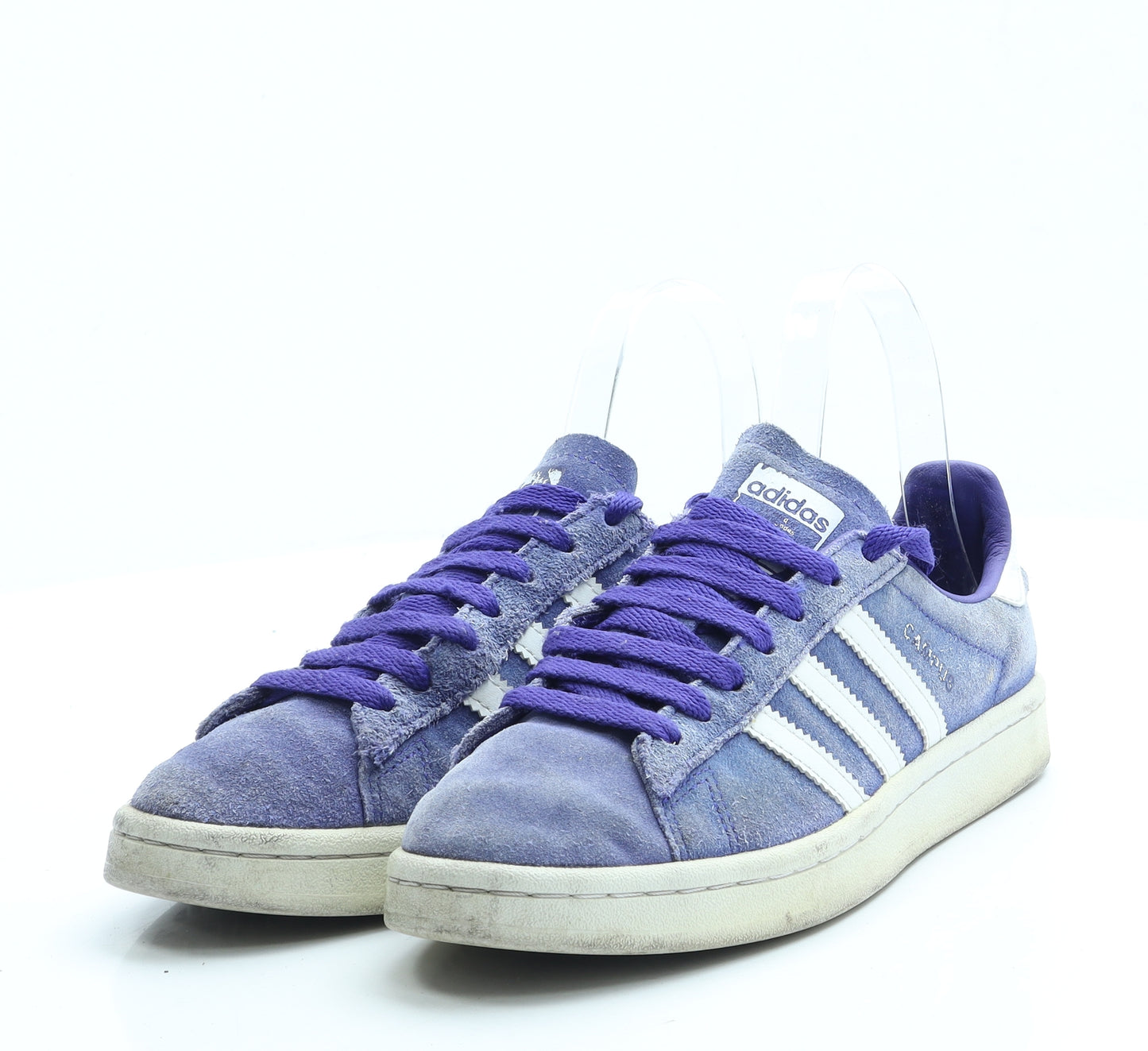 adidas Womens Purple Suede Trainer UK 4 - Campus