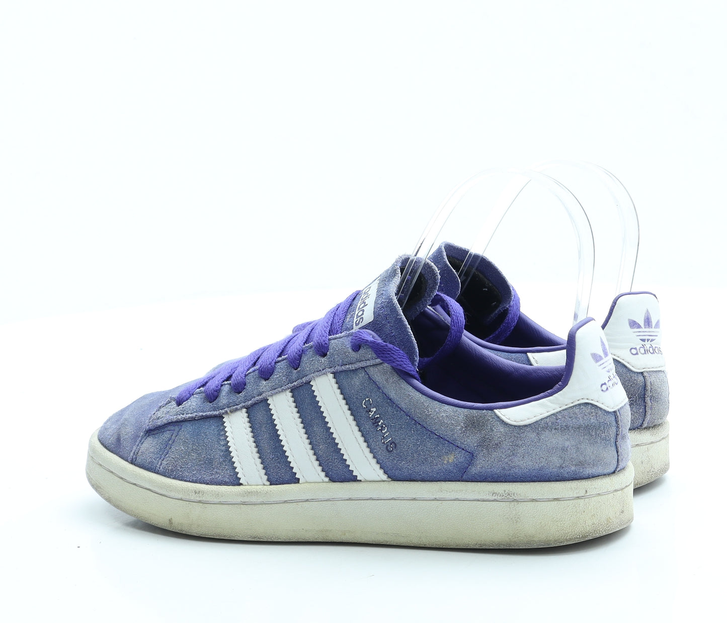 adidas Womens Purple Suede Trainer UK 4 - Campus