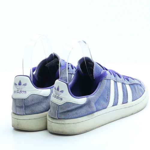 adidas Womens Purple Suede Trainer UK 4 - Campus