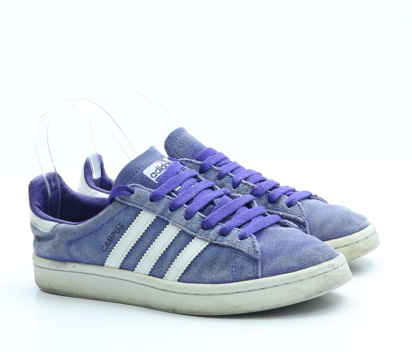 adidas Womens Purple Suede Trainer UK 4 - Campus