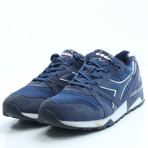 Diadora Mens Blue Polyester Trainer UK 9 43