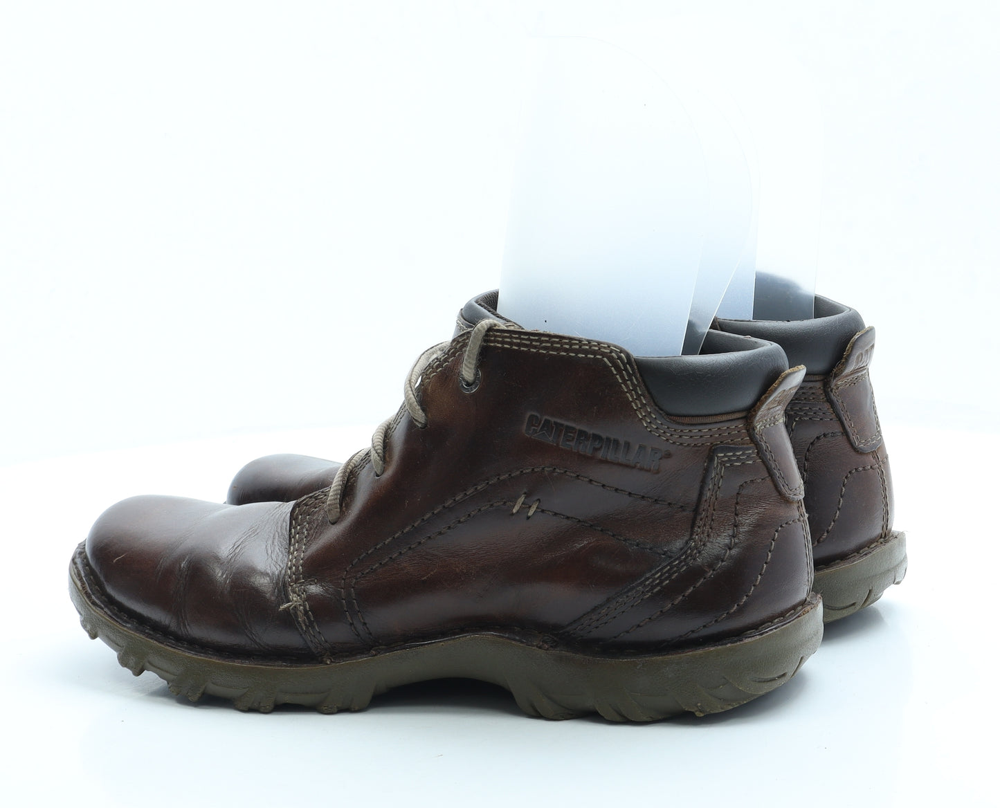 Catterpillar Mens Brown Leather Combat Boot UK 9 43