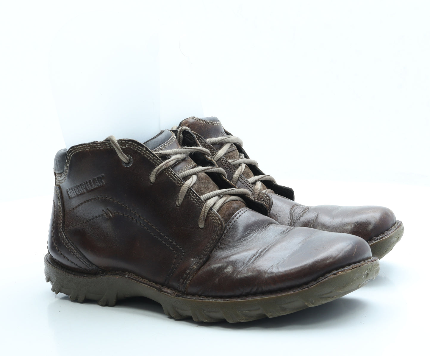 Catterpillar Mens Brown Leather Combat Boot UK 9 43