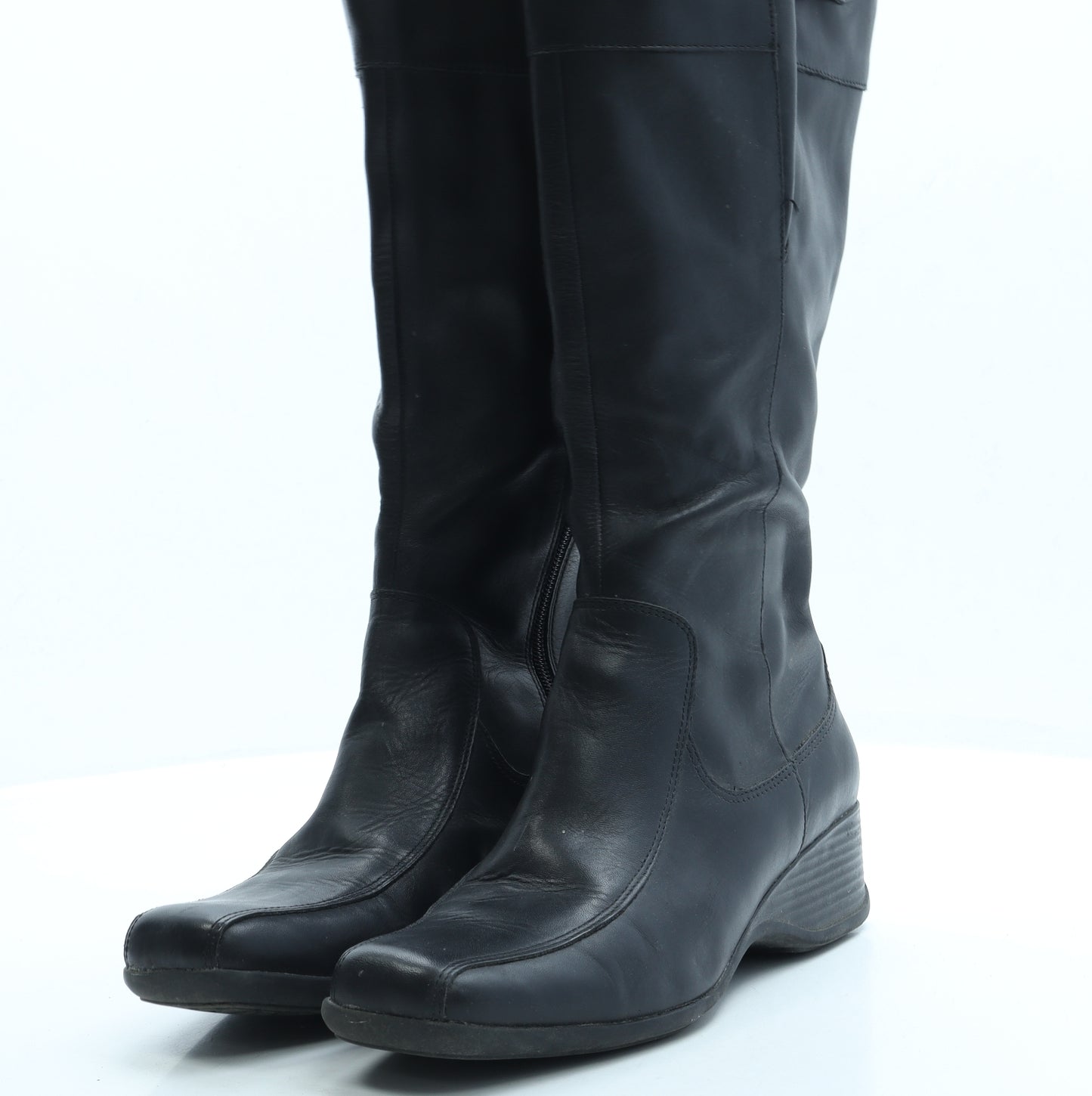 Clarks Womens Black Leather Slip On Boot UK 6