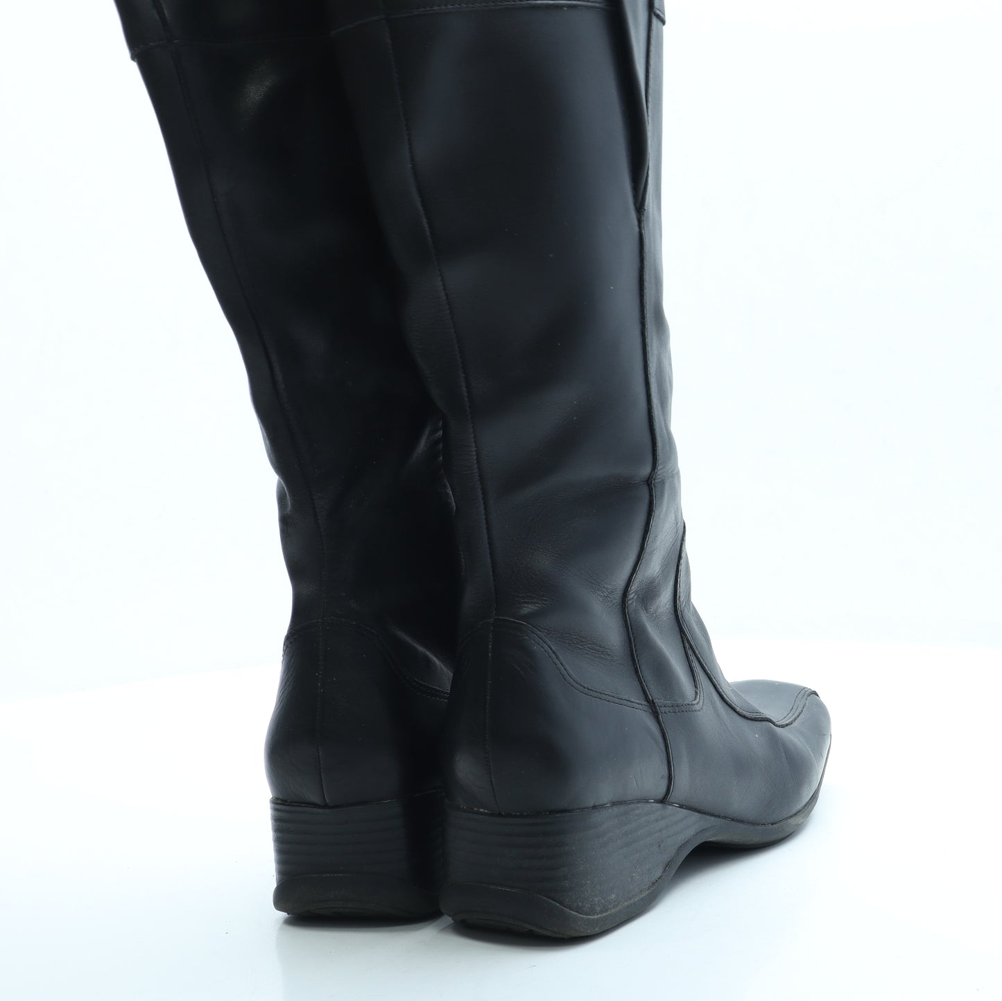 Clarks Womens Black Leather Slip On Boot UK 6